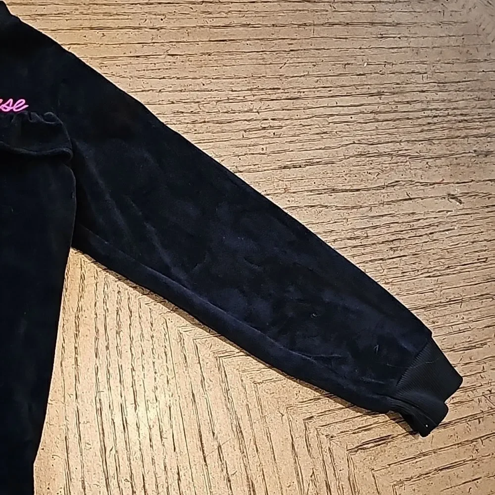 Black velvet jogger set XS size 4 Converse